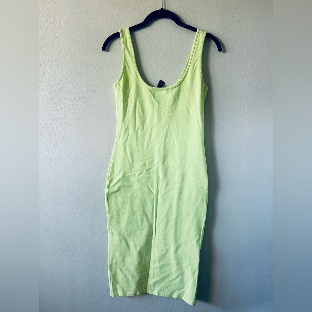 Sexy neon green dress